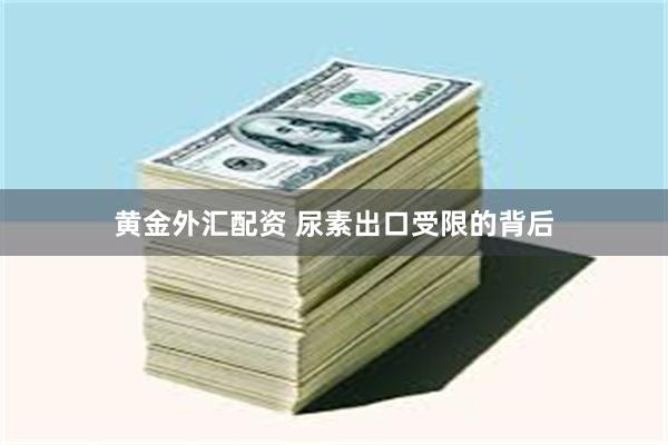 黄金外汇配资 尿素出口受限的背后