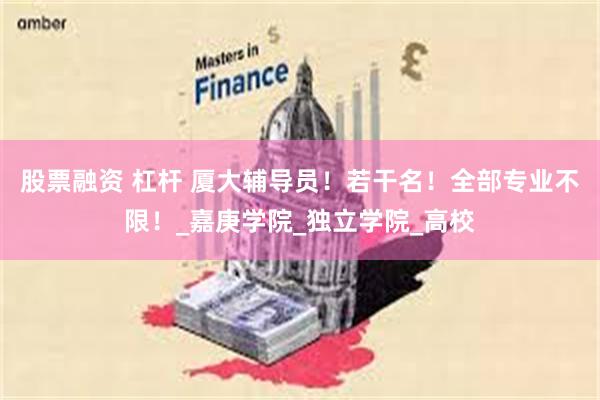 股票融资 杠杆 厦大辅导员！若干名！全部专业不限！_嘉庚学院_独立学院_高校